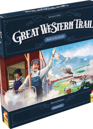 Dit is een foto van het spel Great Western Trail Rails to the North 2nd ed. EN te koop bij Speldorado Spellenwinkel Delft