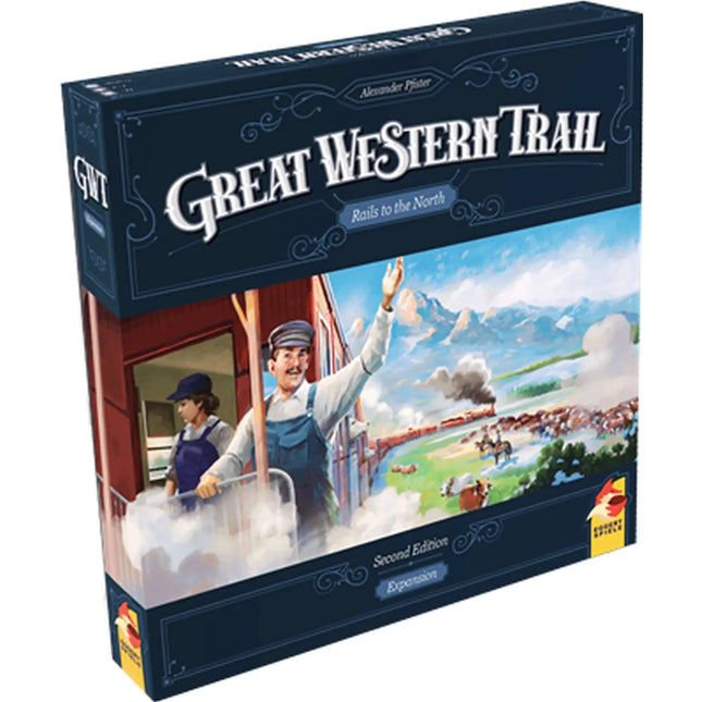 Dit is een foto van het spel Great Western Trail Rails to the North 2nd ed. EN te koop bij Speldorado Spellenwinkel Delft