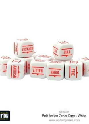 Bolt Action Orders Dice White voor Bolt Action - Generic g schaal 1:58 miniatuur