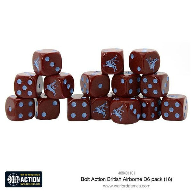 Bolt Action British Airborne D6 Dice (16), 408401101 van Warlord Games te koop bij Speldorado !