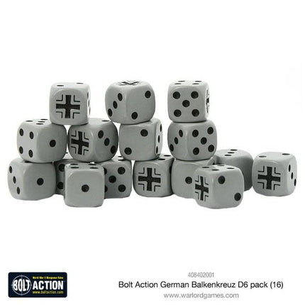 Dit is een foto van het spel German Balkenkreuz D6 Dice (16) te koop bij Speldorado Spellenwinkel Delft
