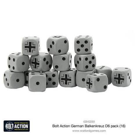 German Balkenkreuz D6 Dice (16) voor Bolt Action - Generic g schaal 1:58 miniatuur