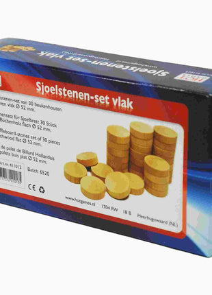 Klassiekers  Sjoelstenen Set 30St.Wedstr.52Mm.Holgedr - Kunststof - uitvoering
