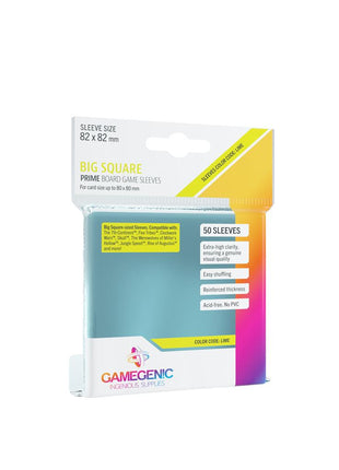 Sleeves Prime Board Game - Lime 82x82mm (50) - Sleeves - Kaartspel accessoires,bordspel accessoires