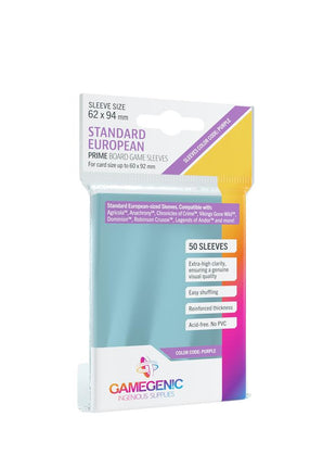 Sleeves Prime Board Game - Purple 62x94mm (50) - Sleeves - Kaartspel accessoires,bordspel accessoires