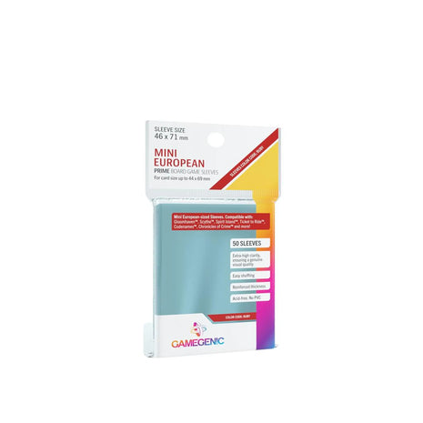 Dit is een foto van het spel Sleeves Prime Board Game - Ruby 46x71mm (50) - EN te koop bij Speldorado Spellenwinkel Delft