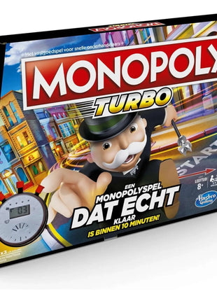 Monopoly - Turbo – gezellig bordspel – 2 tot 4 spelers