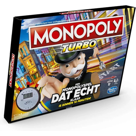 Monopoly - Turbo – gezellig bordspel – 2 tot 4 spelers
