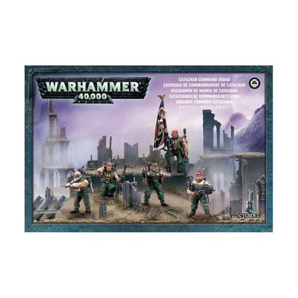 Dit is een foto van het spel Catachan Command Squad - Astra Militarum te koop bij Speldorado Spellenwinkel Delft