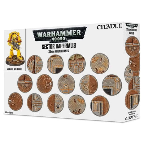 Dit is een afbeelding van het miniatuur Sector Imperialis32Mm Round Bases - Battle Zone voor het spel Warhammer, te koop bij Tabletop Miniature Wargames spellenwinkel Speldorado in delft