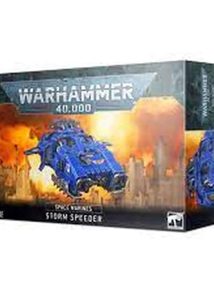 Dit is een afbeelding van het miniatuur Storm Speeder - Space Marines voor het spel Warhammer, te koop bij Tabletop Miniature Wargames spellenwinkel Speldorado in delft