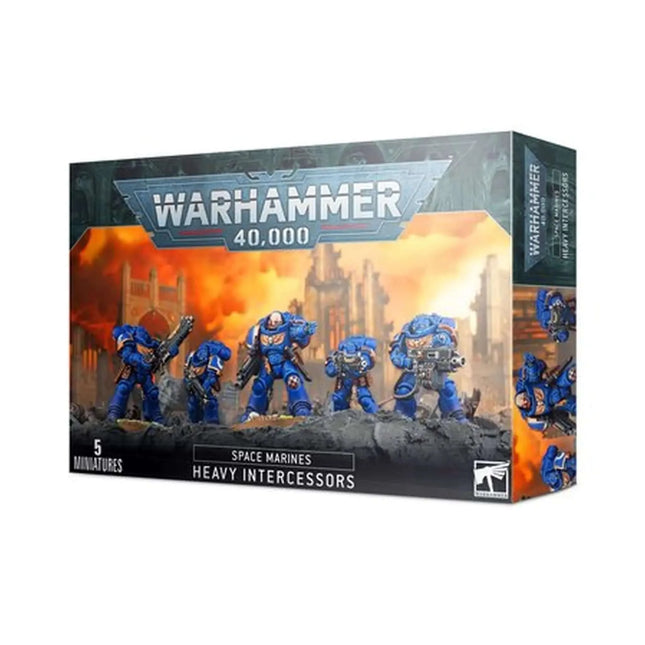 Dit is een foto van het spel Heavy Intercessors - Space Marines te koop bij Speldorado Spellenwinkel Delft