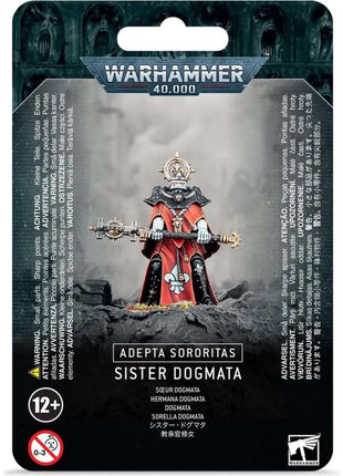 Dit is een afbeelding van het miniatuur Sister Dogmata- Adepta Sororitas voor het spel Warhammer, te koop bij Tabletop Miniature Wargames spellenwinkel Speldorado in delft
