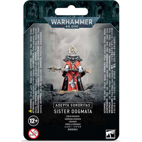 Dit is een afbeelding van het miniatuur Sister Dogmata- Adepta Sororitas voor het spel Warhammer, te koop bij Tabletop Miniature Wargames spellenwinkel Speldorado in delft