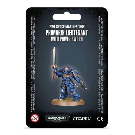 Dit is een afbeelding van het miniatuur Primaris Lieutenant With Power Sword - Space Marines voor het spel Warhammer, te koop bij Tabletop Miniature Wargames spellenwinkel Speldorado in delft