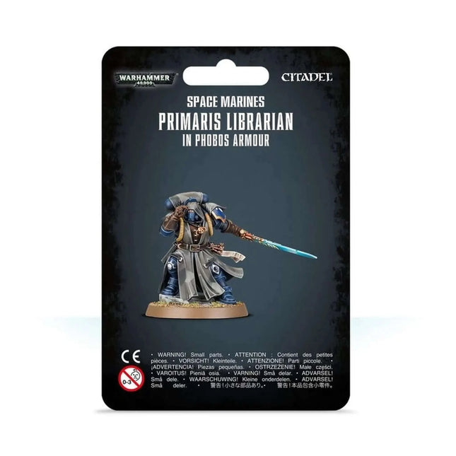 Dit is een foto van het spel Primaris Librarian In Phobos Armour - Space Marines te koop bij Speldorado Spellenwinkel Delft