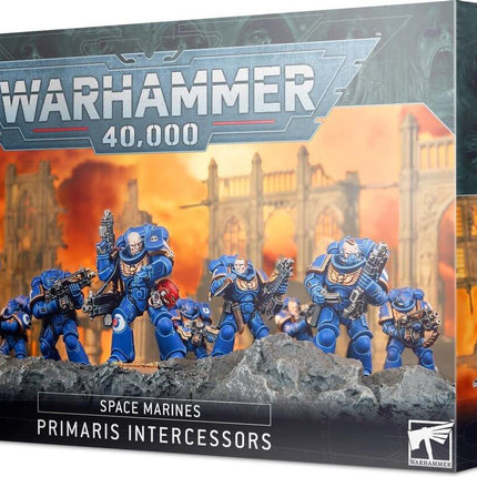 Dit is een foto van het spel Primaris Intercessors - Space Marines te koop bij Speldorado Spellenwinkel Delft
