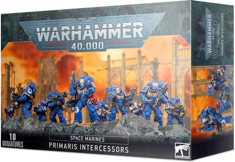 Dit is een afbeelding van het miniatuur Primaris Intercessors - Space Marines voor het spel Warhammer, te koop bij Tabletop Miniature Wargames spellenwinkel Speldorado in delft