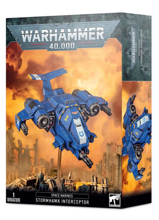 Dit is een afbeelding van het miniatuur Stormhawk Interceptor - Space Marines voor het spel Warhammer, te koop bij Tabletop Miniature Wargames spellenwinkel Speldorado in delft