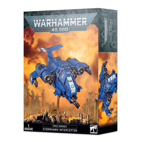 Dit is een afbeelding van het miniatuur Stormhawk Interceptor - Space Marines voor het spel Warhammer, te koop bij Tabletop Miniature Wargames spellenwinkel Speldorado in delft