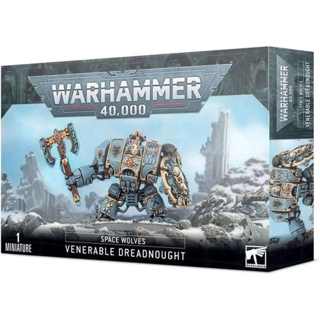 Dit is een afbeelding van het miniatuur Venerable Dreadnought - Space Wolves voor het spel Warhammer, te koop bij Tabletop Miniature Wargames spellenwinkel Speldorado in delft