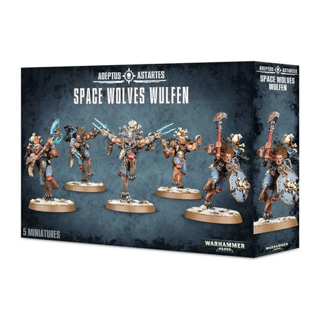 Dit is een afbeelding van het miniatuur Wulfen - Space Wolves voor het spel Warhammer, te koop bij Tabletop Miniature Wargames spellenwinkel Speldorado in delft