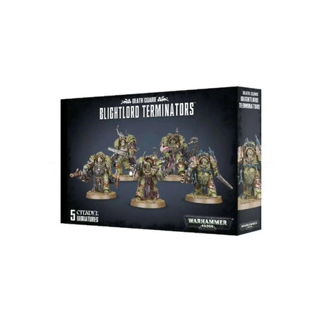 Dit is een afbeelding van het miniatuur Blightlord Terminators - Death Guard voor het spel Warhammer, te koop bij Tabletop Miniature Wargames spellenwinkel Speldorado in delft