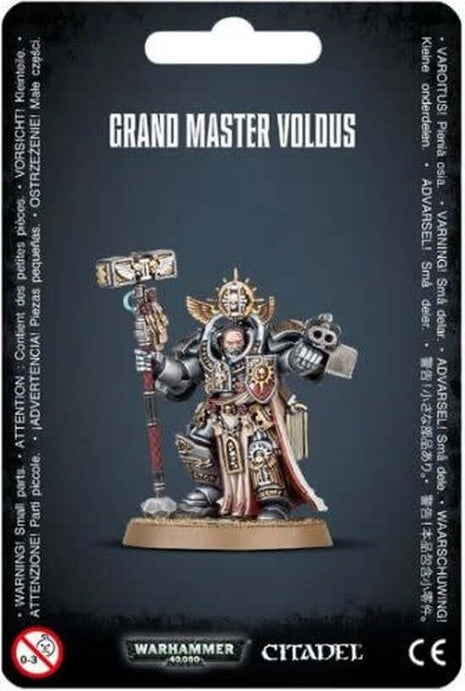 Dit is een afbeelding van het miniatuur Grand Master Voldus - Grey Knights voor het spel Warhammer, te koop bij Tabletop Miniature Wargames spellenwinkel Speldorado in delft