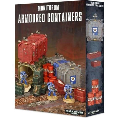 Dit is een afbeelding van het miniatuur Munitorum Armoured Containers - Battlezone voor het spel Warhammer, te koop bij Tabletop Miniature Wargames spellenwinkel Speldorado in delft