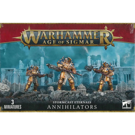 Dit is een afbeelding van het miniatuur Annihilators - Stormcast Eternals voor het spel Warhammer, te koop bij Tabletop Miniature Wargames spellenwinkel Speldorado in delft