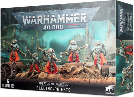 Dit is een afbeelding van het miniatuur Electro-Priests - Adeptus Mechanicus voor het spel Warhammer, te koop bij Tabletop Miniature Wargames spellenwinkel Speldorado in delft