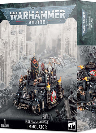 Dit is een afbeelding van het miniatuur Immolator- Adepta Sororitas voor het spel Warhammer, te koop bij Tabletop Miniature Wargames spellenwinkel Speldorado in delft