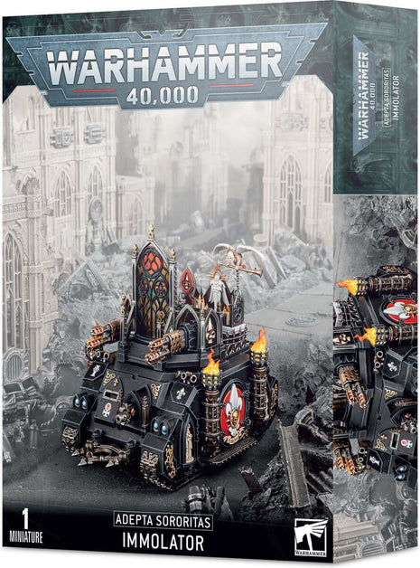 Dit is een afbeelding van het miniatuur Immolator- Adepta Sororitas voor het spel Warhammer, te koop bij Tabletop Miniature Wargames spellenwinkel Speldorado in delft