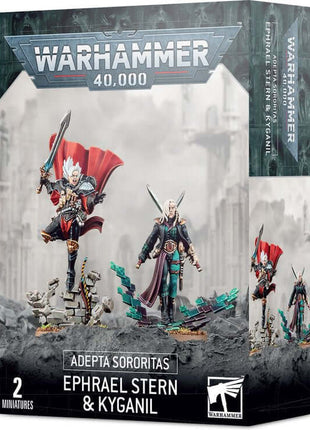 Dit is een afbeelding van het miniatuur Ephrael Stern & Kyganil - Adepta Sororitas voor het spel Warhammer, te koop bij Tabletop Miniature Wargames spellenwinkel Speldorado in delft