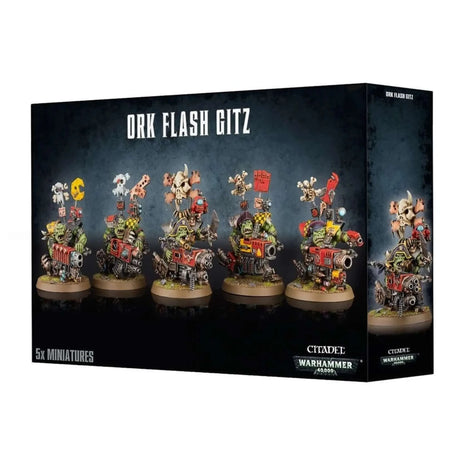 Dit is een afbeelding van het miniatuur Flash Gitz - Orks voor het spel Warhammer, te koop bij Tabletop Miniature Wargames spellenwinkel Speldorado in delft