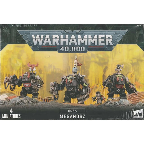 Dit is een afbeelding van het miniatuur Meganobz - Orks voor het spel Warhammer, te koop bij Tabletop Miniature Wargames spellenwinkel Speldorado in delft