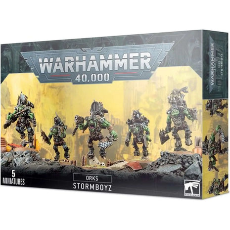Dit is een afbeelding van het miniatuur Stormboyz - Orks voor het spel Warhammer, te koop bij Tabletop Miniature Wargames spellenwinkel Speldorado in delft