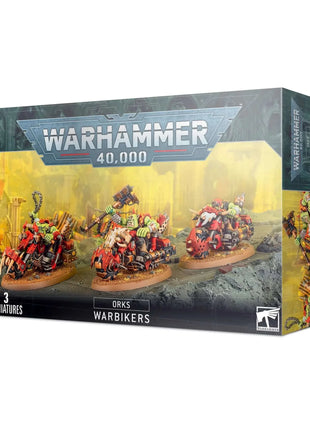Dit is een afbeelding van het miniatuur Warbikers - Orks voor het spel Warhammer, te koop bij Tabletop Miniature Wargames spellenwinkel Speldorado in delft