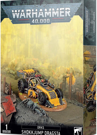 Dit is een afbeelding van het miniatuur Shokkjump Dragsta - Orks voor het spel Warhammer, te koop bij Tabletop Miniature Wargames spellenwinkel Speldorado in delft