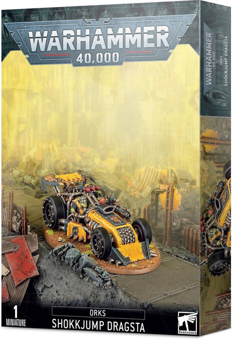 Dit is een afbeelding van het miniatuur Shokkjump Dragsta - Orks voor het spel Warhammer, te koop bij Tabletop Miniature Wargames spellenwinkel Speldorado in delft