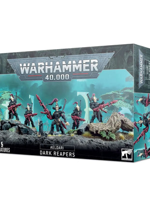 Dit is een afbeelding van het miniatuur Dark Reapers - Aeldari voor het spel Warhammer, te koop bij Tabletop Miniature Wargames spellenwinkel Speldorado in delft
