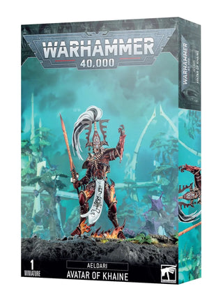 Dit is een afbeelding van het miniatuur Avatar Of Khaine - Aeldari voor het spel Warhammer, te koop bij Tabletop Miniature Wargames spellenwinkel Speldorado in delft
