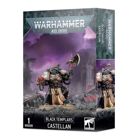 Dit is een afbeelding van het miniatuur Castellan - Black Templars voor het spel Warhammer, te koop bij Tabletop Miniature Wargames spellenwinkel Speldorado in delft