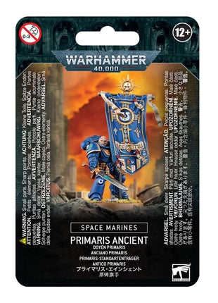 Dit is een afbeelding van het miniatuur Primaris Ancient - Space Marines voor het spel Warhammer, te koop bij Tabletop Miniature Wargames spellenwinkel Speldorado in delft