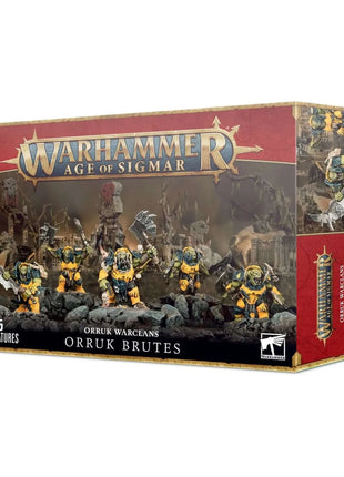 Dit is een afbeelding van het miniatuur Brutes - Orruk Warclans voor het spel Warhammer, te koop bij Tabletop Miniature Wargames spellenwinkel Speldorado in delft