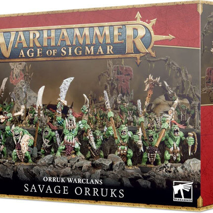 Dit is een foto van het spel Savage Orruks - Orruk Warclans te koop bij Speldorado Spellenwinkel Delft
