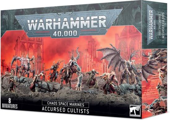 Dit is een foto van het spel Accursed Cultists - Chaos Space Marines te koop bij Speldorado Spellenwinkel Delft