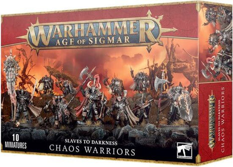 Dit is een afbeelding van het miniatuur Chaos warriors - Slaves to Darkness voor het spel Warhammer, te koop bij Tabletop Miniature Wargames spellenwinkel Speldorado in delft