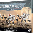 Dit is een foto van het spel Crisis Battlesuits - Tau Empire te koop bij Speldorado Spellenwinkel Delft