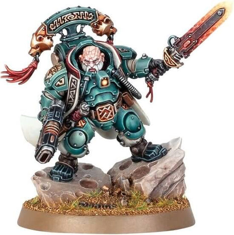 Dit is een afbeelding van het miniatuur Uthar The Destined - Leagues of Votann voor het spel Warhammer, te koop bij Tabletop Miniature Wargames spellenwinkel Speldorado in delft